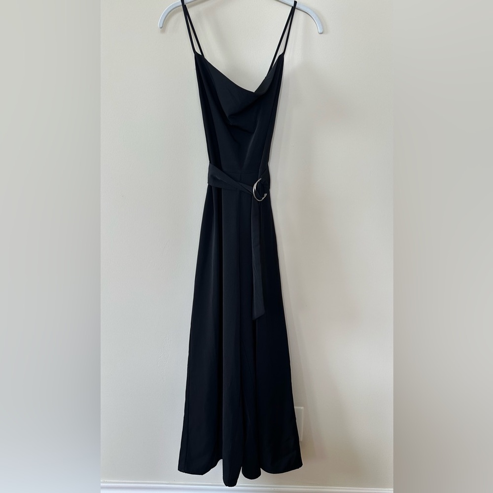 Elegant Black cowl neck jumpsuit